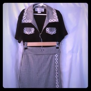 Susie Phillips girls medium two piece herringbone